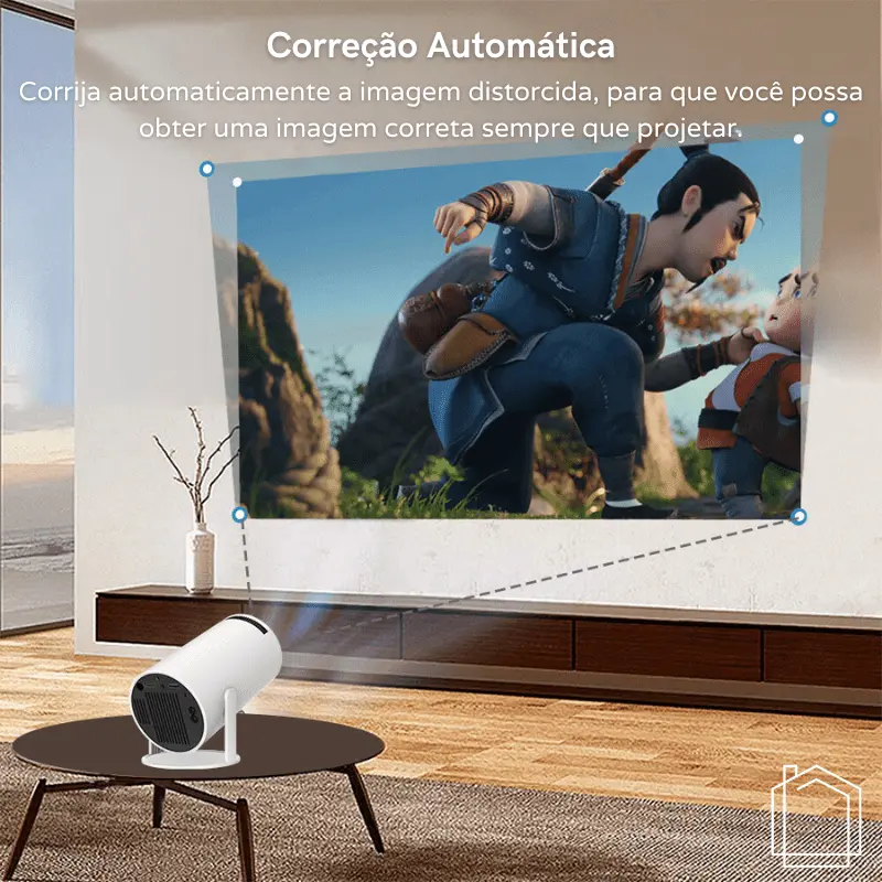 Projetor Smart Home Cinema 4K Buzz | Android com WIFI - Envio Imediato Buzz Loja
