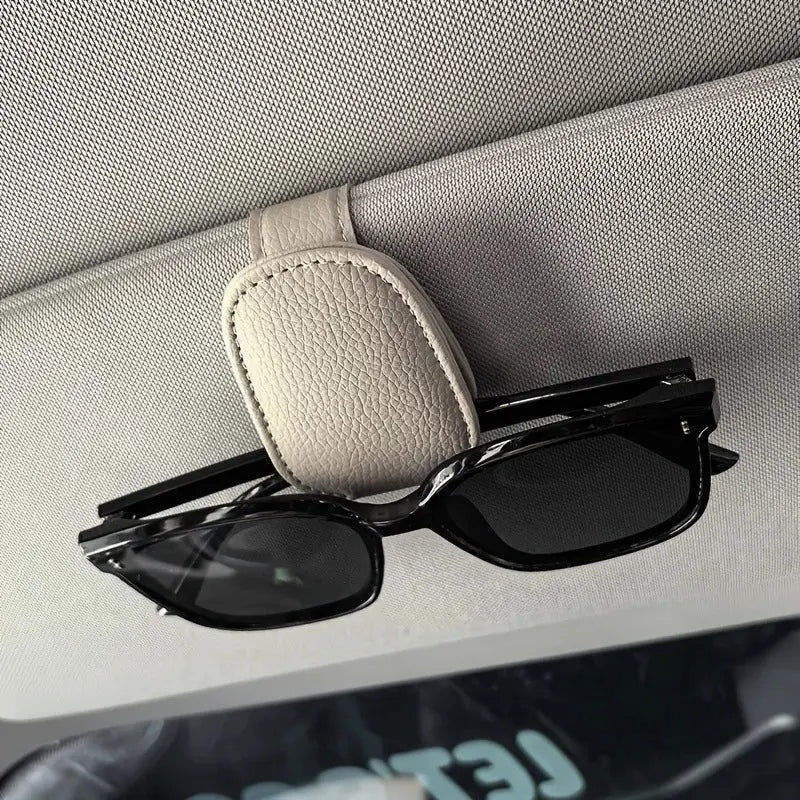 Suporte Premium para Óculos de Sol Carro: Clip Cartão, Porta-Bilhete Seguro e Estojo Caneta AgoraFacilita