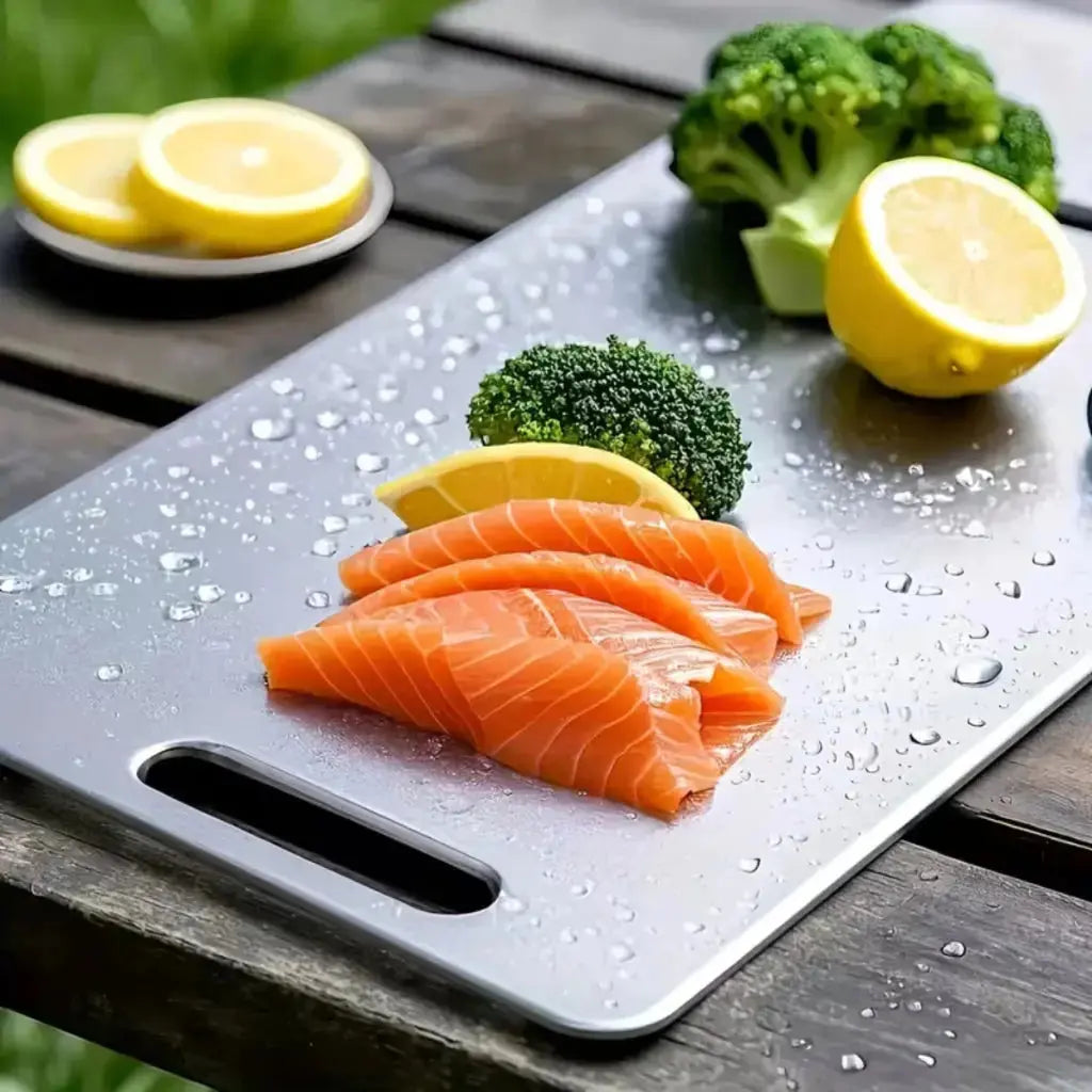 Tábua De Corte Aço Inoxidável Antibacteriana À Prova De Mofo Tábua de Cozinha Corte Carne Churrasco AgoraFacilita