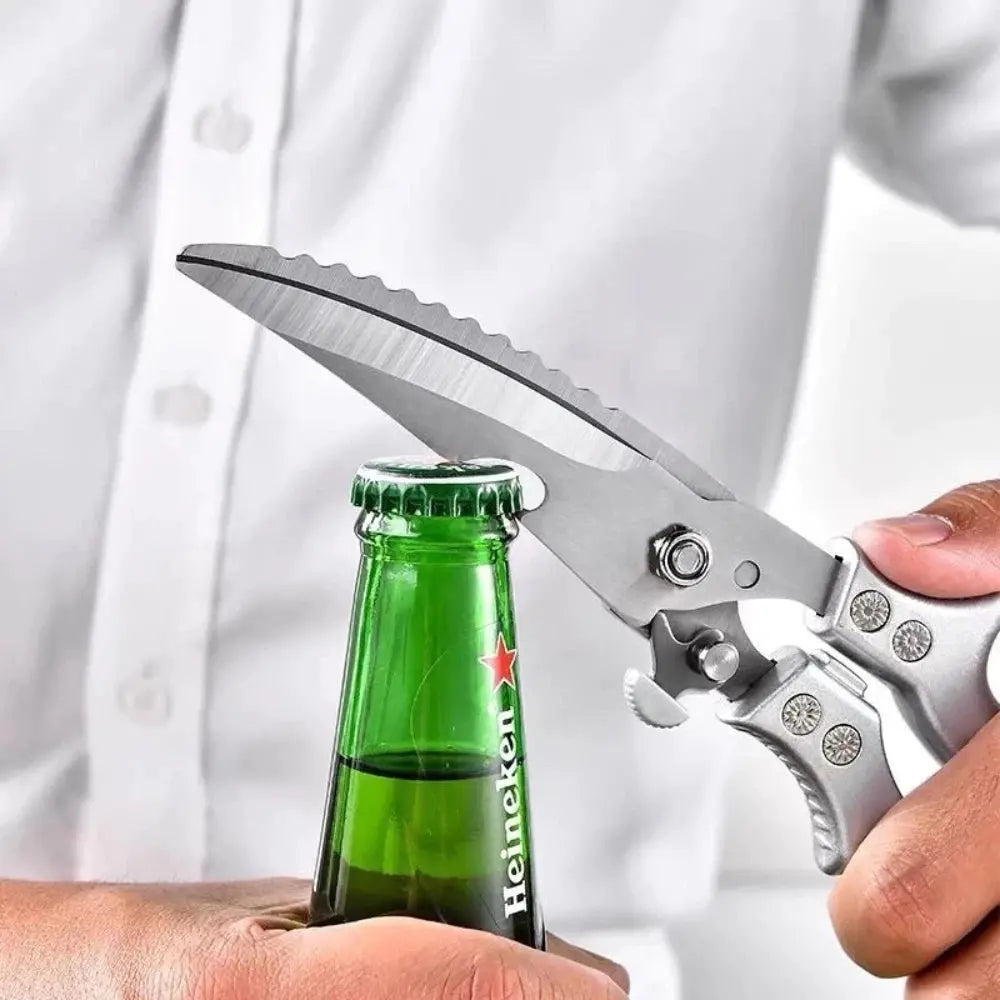 Tesoura Multiuso De Cozinha Cortar Frango Peixe Multifuncional Inox AgoraFacilita