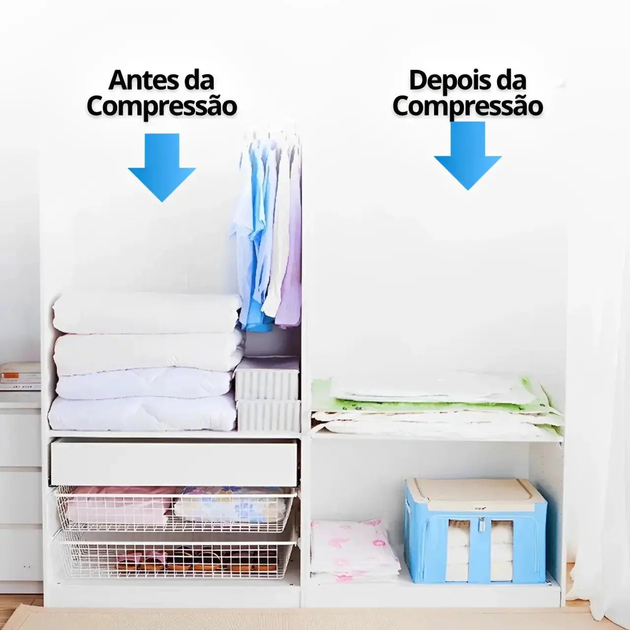 Vacuum Pro – Kit Compactador com Bomba Elétrica TOP Viagem