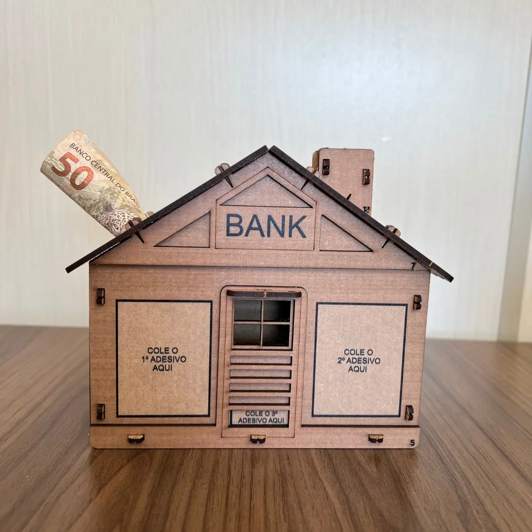 WoodBank Decorativo - Guarde dinheiro usando o método japonês Agora Facilita