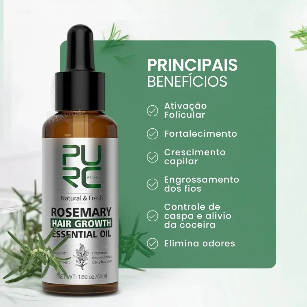 Óleo de Alecrim: Crescimento e Fortalecimento Capilar Bela Vital