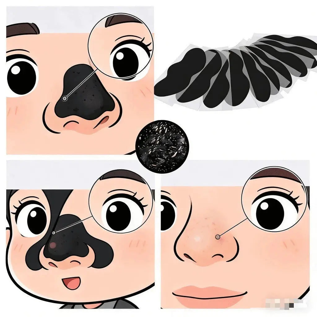 10/20/30/50 Pçs Pasta De Nariz De Limpeza Profunda Carvão De Bambu Cravo Ponto Nasal Tira Ferramentas AgoraFacilita