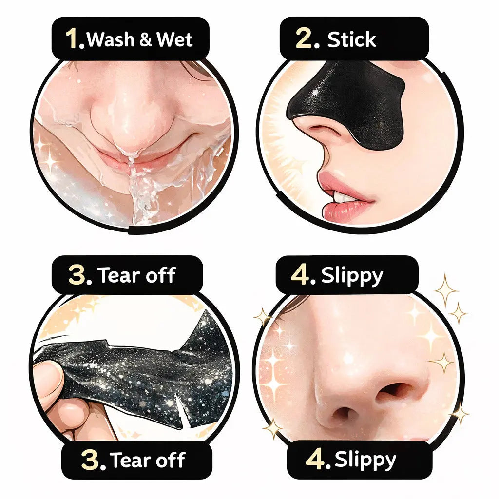 10/20/30/50 Pçs Pasta De Nariz De Limpeza Profunda Carvão De Bambu Cravo Ponto Nasal Tira Ferramentas AgoraFacilita