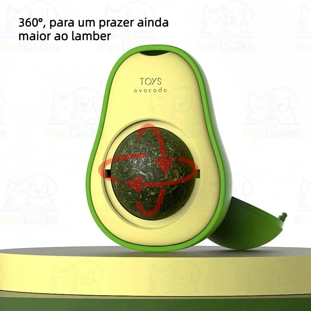 Abacate De Brinquedo Para Gatos Com Catnip Erva Gato Natural Kit1/ 2/3/4 Unid Envio imediato AgoraFacilita