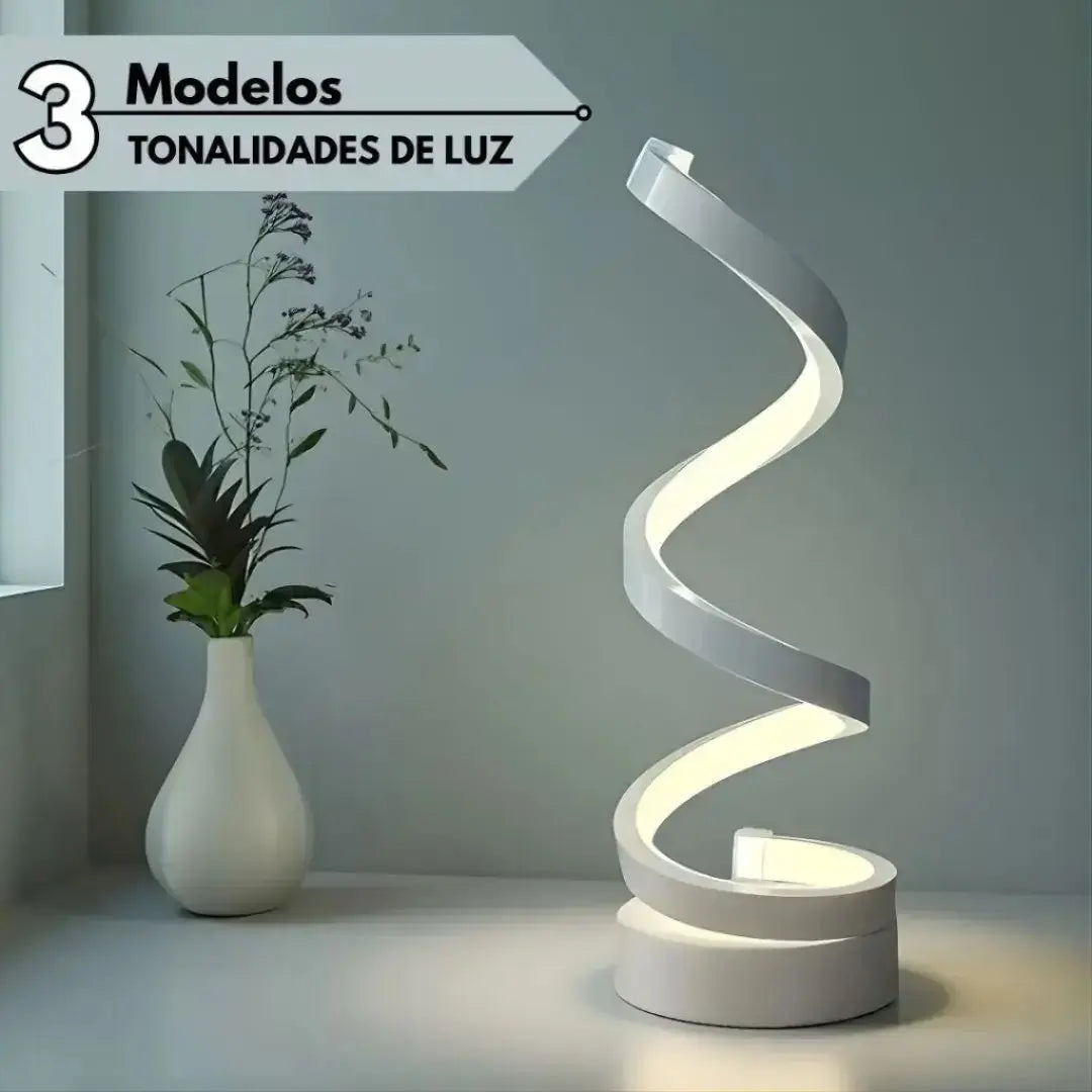 Abajur LED Espiral Clássico AgoraFacilita