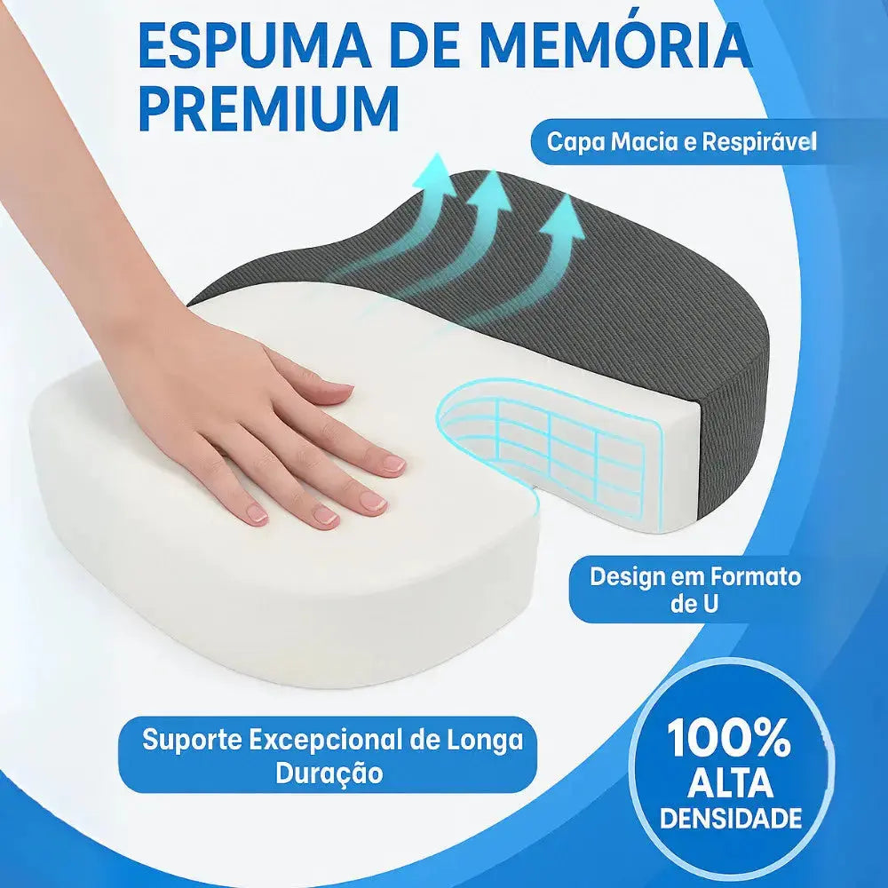 Almofada Anatômica Coccix Assento Lombar Gel Ergonômico AgoraFacilita