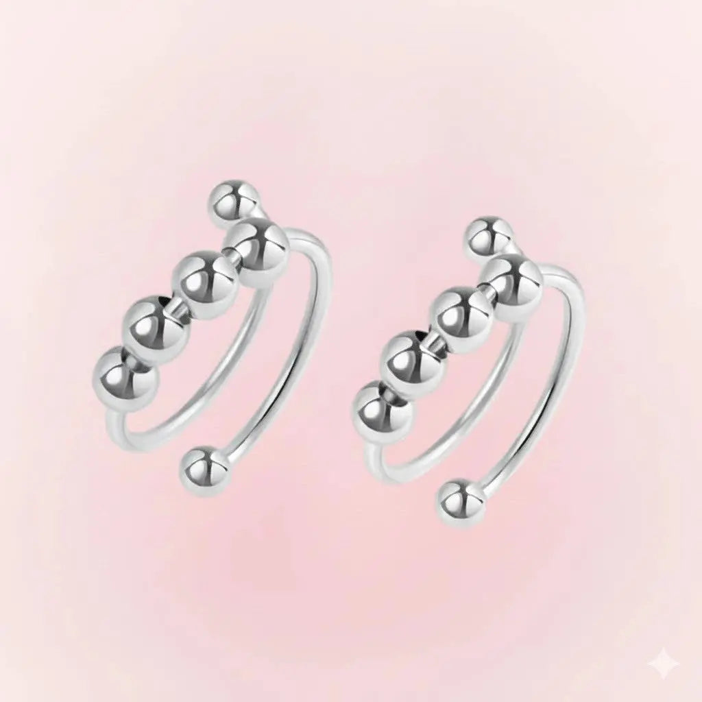 Anel Anti Stress Ansiedade Mau Humor Alívio Autocontrole Calmante Bolinhas Ajustável Unissex Lindo AgoraFacilita