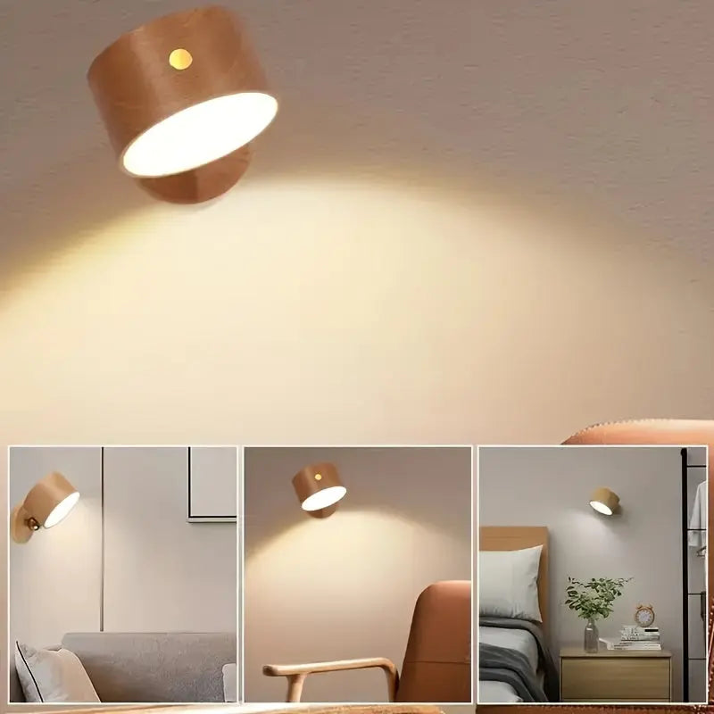 Arandela Sem Fio 360° com Base Magnética e Toque Inteligente Casare Decor