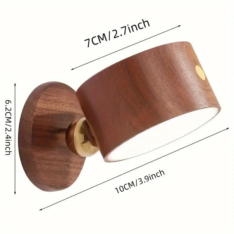 Arandela Sem Fio 360° com Base Magnética e Toque Inteligente Casare Decor