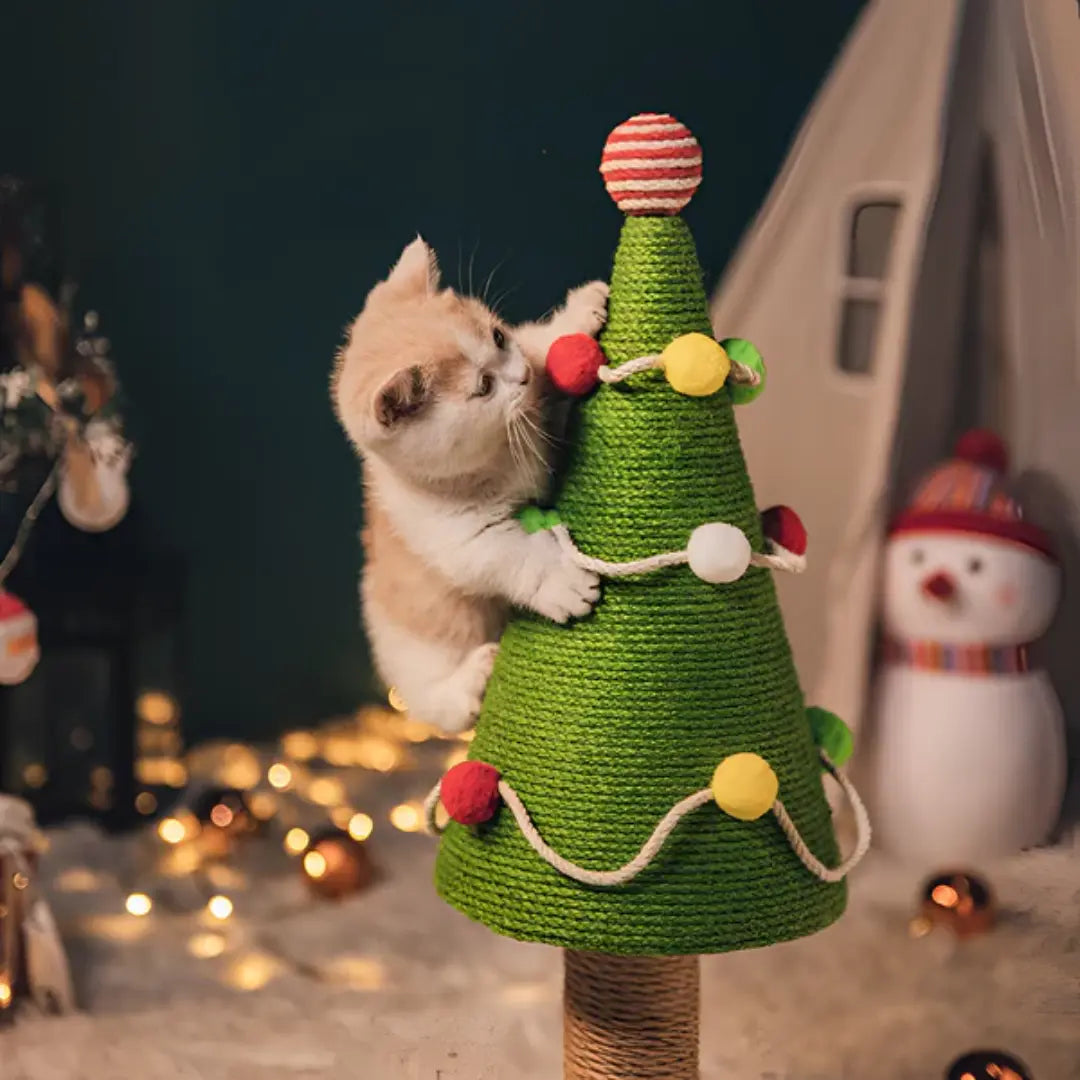 Árvore de Natal Arranhável para Gatos Mimers