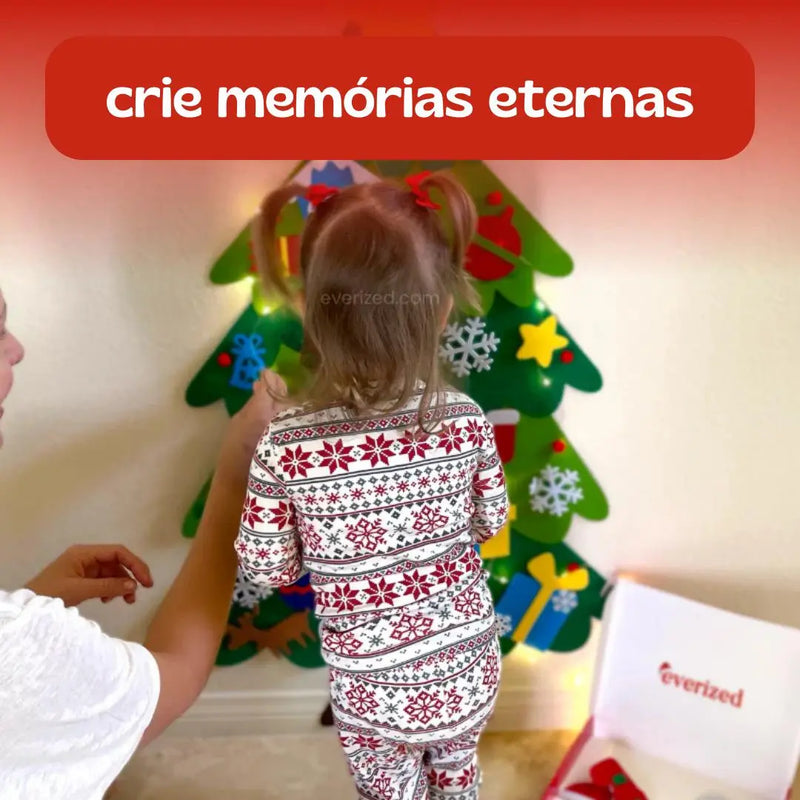 Árvore de Natal de Feltro para Crianças AgoraFacilita