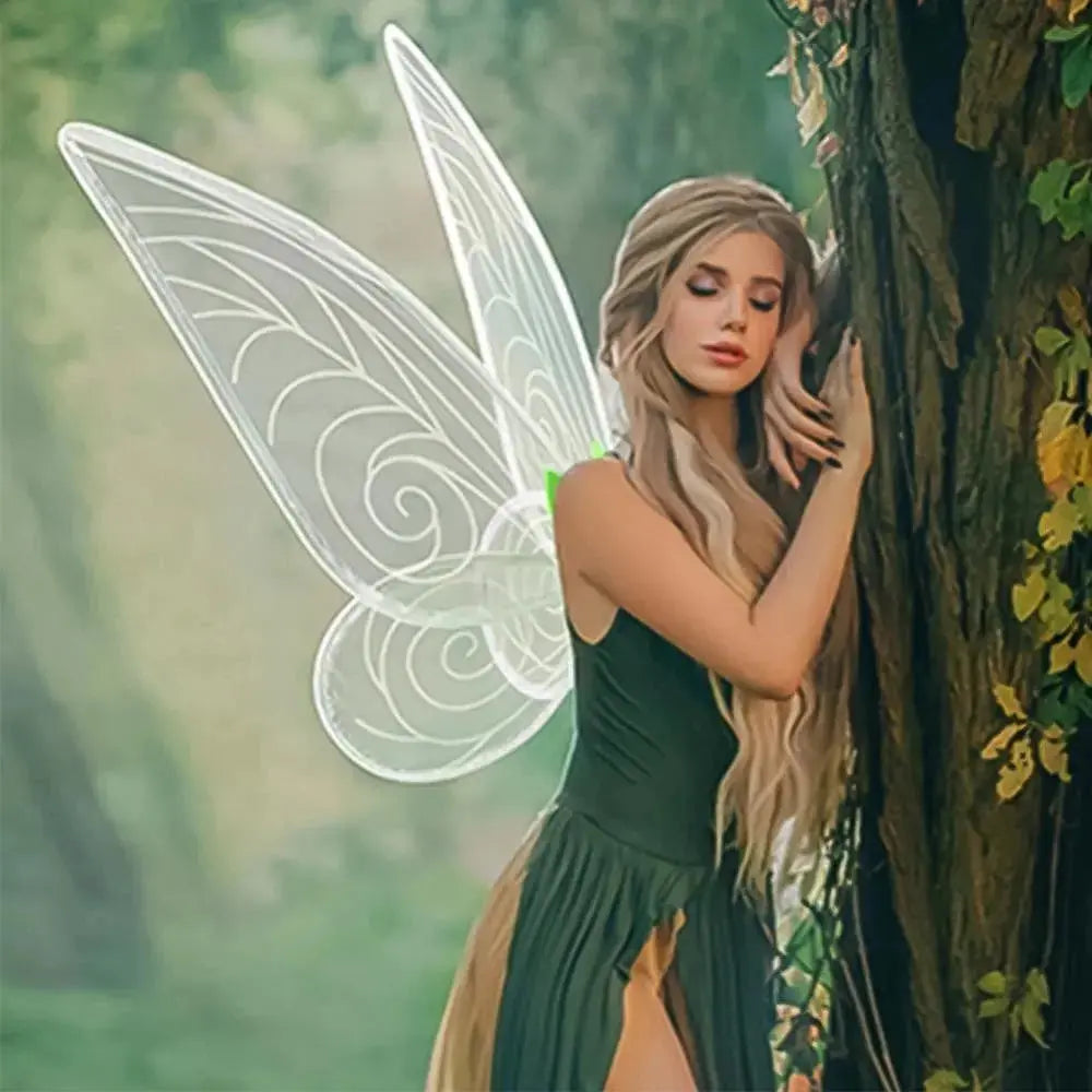 Asa Fada Sininho Tinker Bell Borboleta Elfo Duende Fantasia Asas Criança Adulto Cosplay Festa Carnaval Halloween Teatro AgoraFacilita
