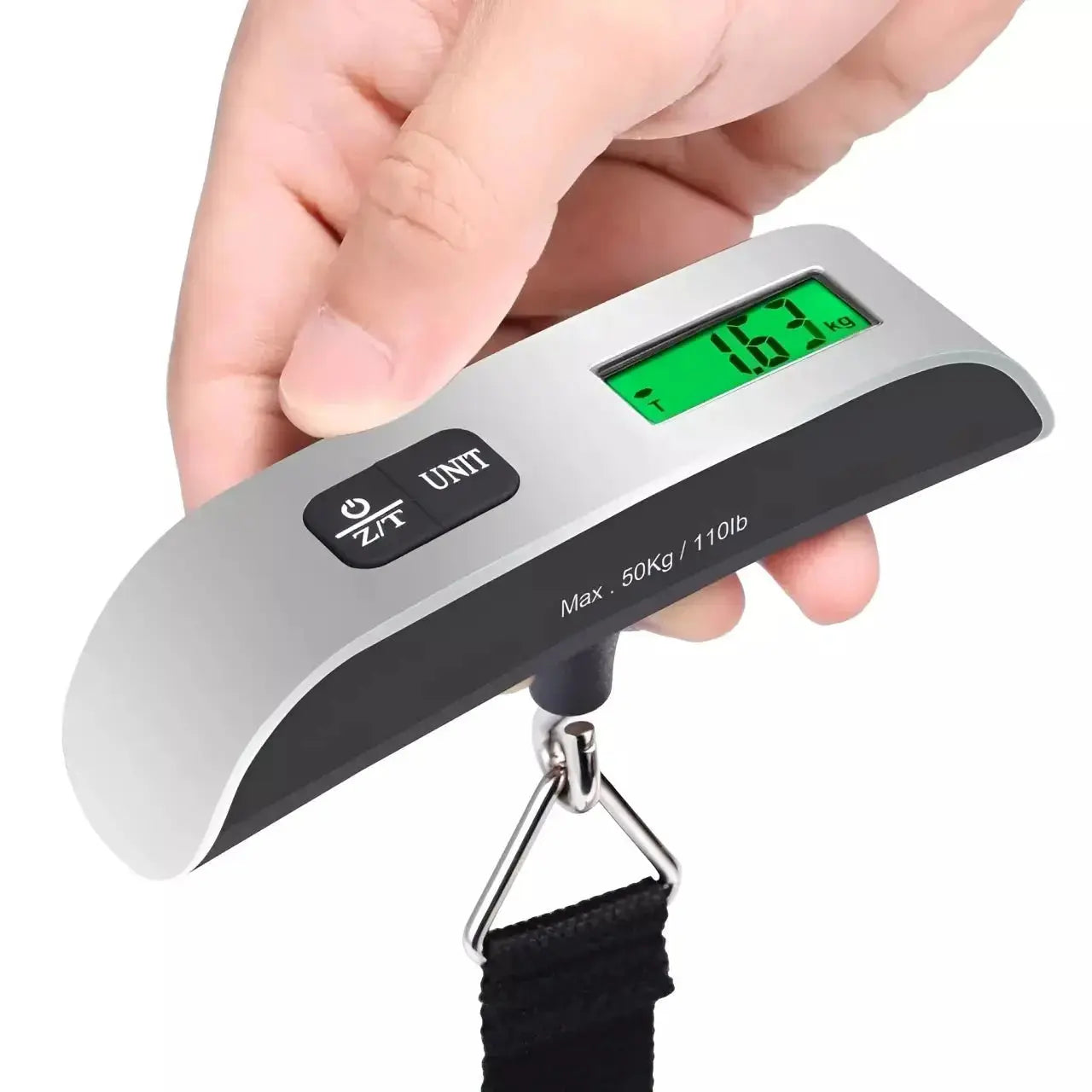 Balança Digital de Mão 50kg para Bagagem com Gancho TOP Viagem