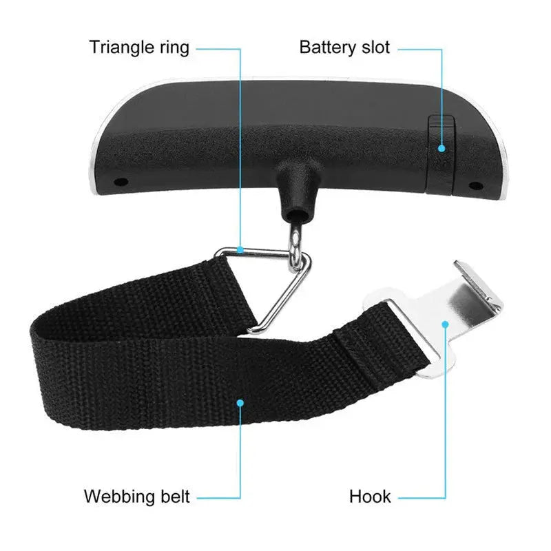 Balança Digital de Mão 50kg para Bagagem com Gancho TOP Viagem