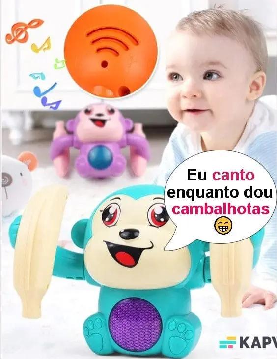 Banana Monkey - Macaquinho Interativo - Dá Cambalhota, Tem Música e Luzes meu pedido shop