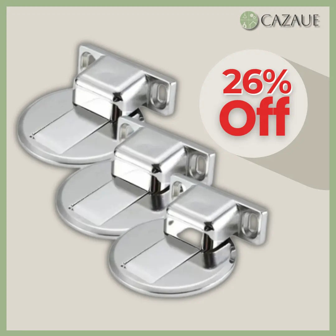 Batente de Porta Magnético Cromado - EasyLock [Cupom de 10% - LIMITADO] shopee
