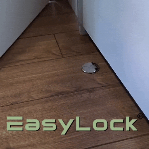 Batente de Porta Magnético Cromado - EasyLock shopee