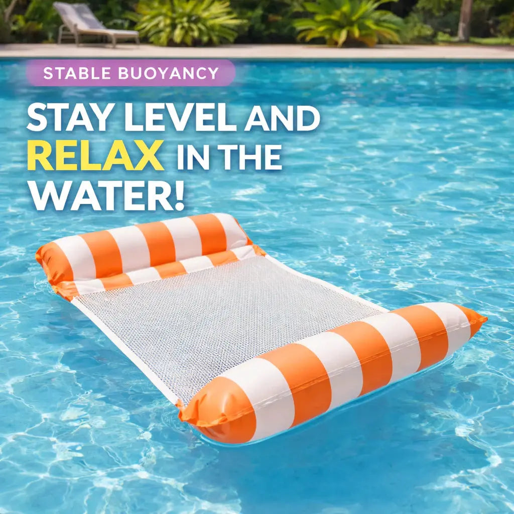 Bóia Flutuante com Rede para Piscina 120x80cm – Colchão Inflável Confortável para Relaxar no Verão AgoraFacilita