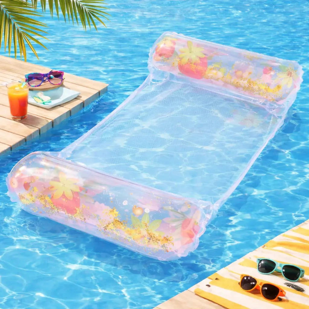 Bóia Flutuante com Rede para Piscina 120x80cm – Colchão Inflável Confortável para Relaxar no Verão AgoraFacilita