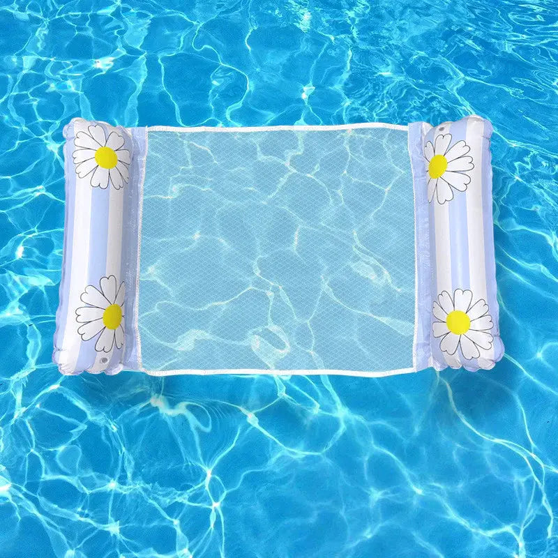 Bóia Flutuante com Rede para Piscina 120x80cm – Colchão Inflável Confortável para Relaxar no Verão AgoraFacilita