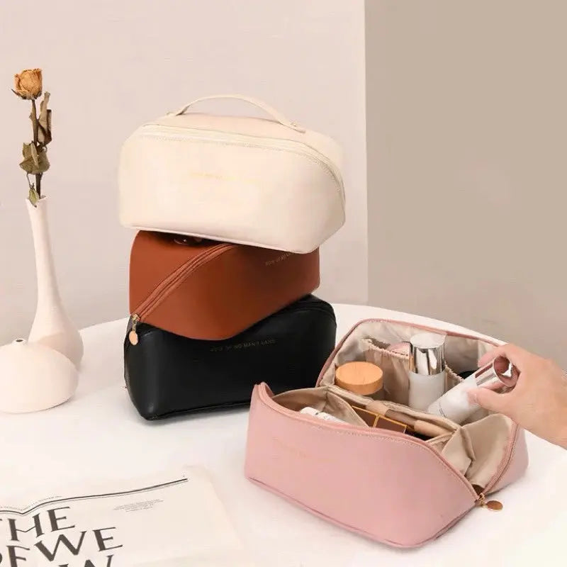 Bolsa Necessaire Organizador de Maquiagem Espaçosa Portátil Ideal para Viagem e Uso Diário AgoraFacilita