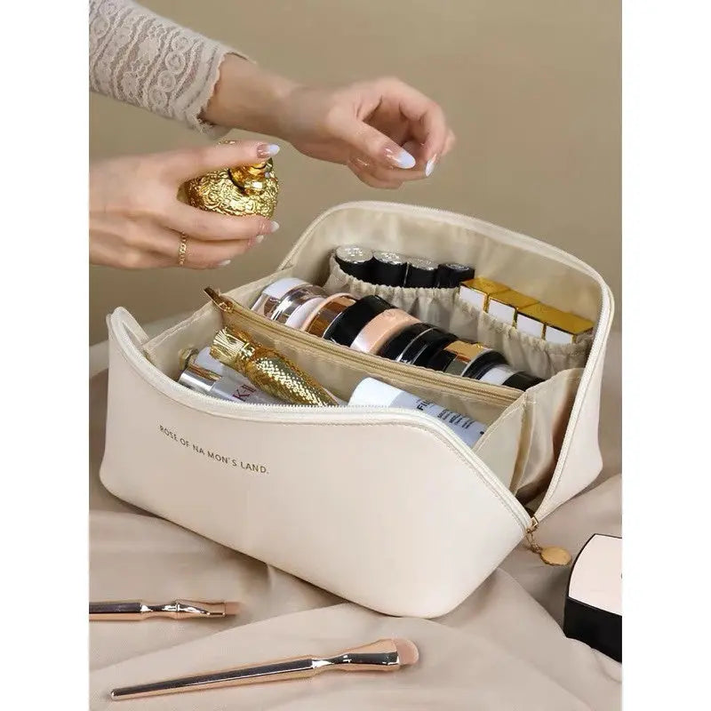 Bolsa Necessaire Organizador de Maquiagem Espaçosa Portátil Ideal para Viagem e Uso Diário AgoraFacilita