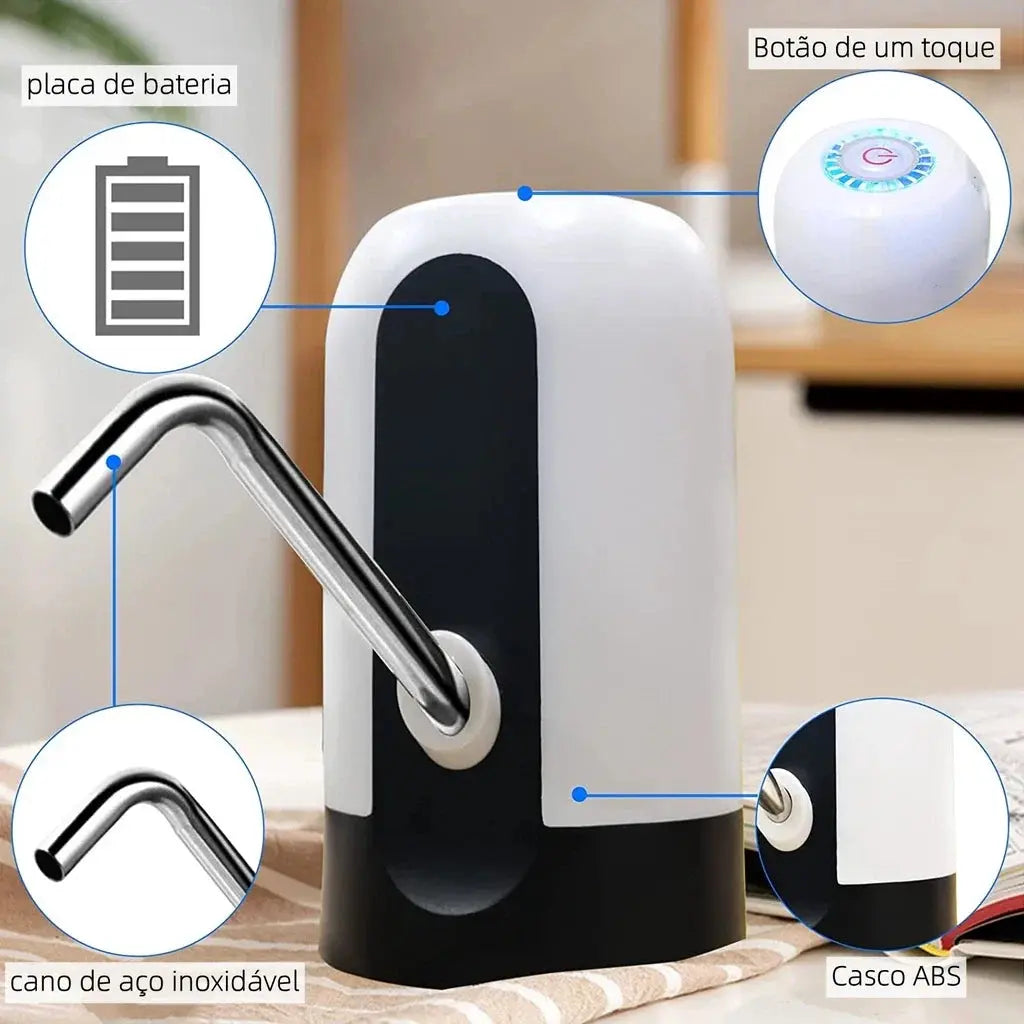 Bomba Elétrica para Galão - Carregamento USB shopee