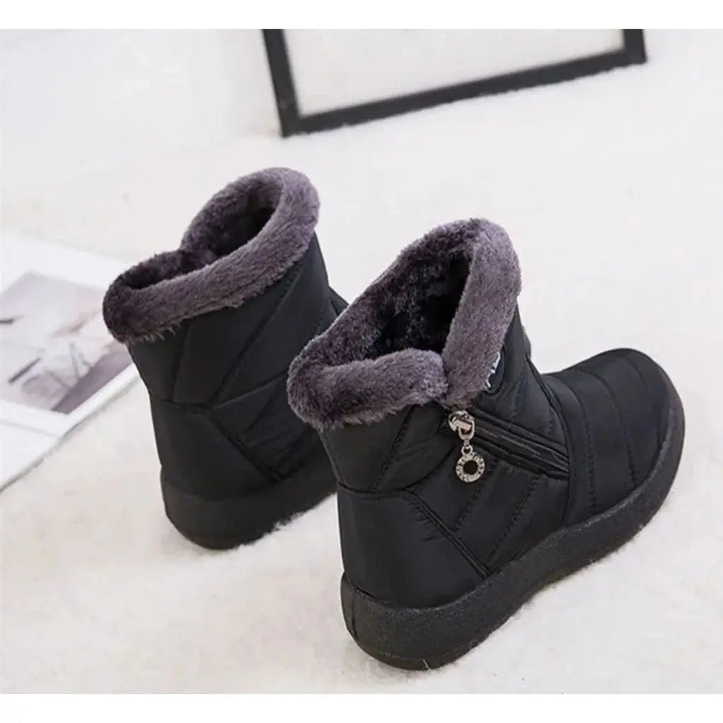 Bota Forrada com Pelos Impermeável de Inverno, Neve Frio Intenso AgoraFacilita