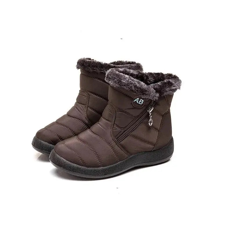 Bota Forrada com Pelos Impermeável de Inverno, Neve Frio Intenso AgoraFacilita