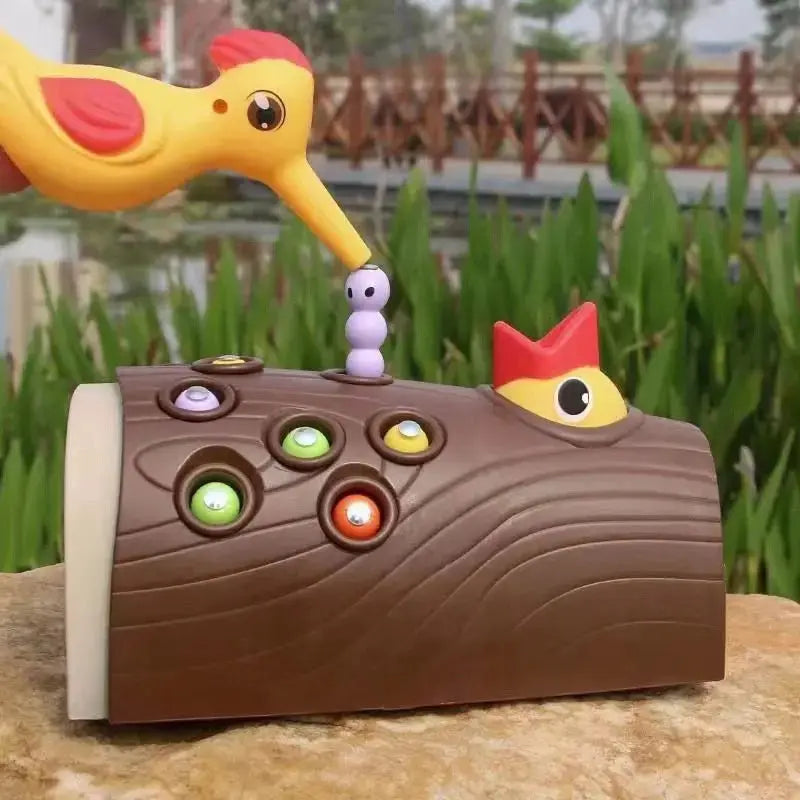 Brinquedo Pica-Pau para o Desenvolvimento Intelectual | Capturador Magnético de Insetos para Crianças de 2 a 5 Anos AgoraFacilita