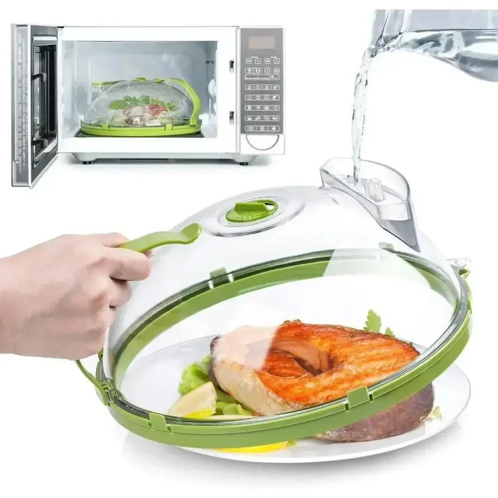 🌟 CLEARCOVER – A tampa que mantém suas refeições suculentas 🍲 e seu micro-ondas sempre limpo 🧼! PECHINCHA CHIC