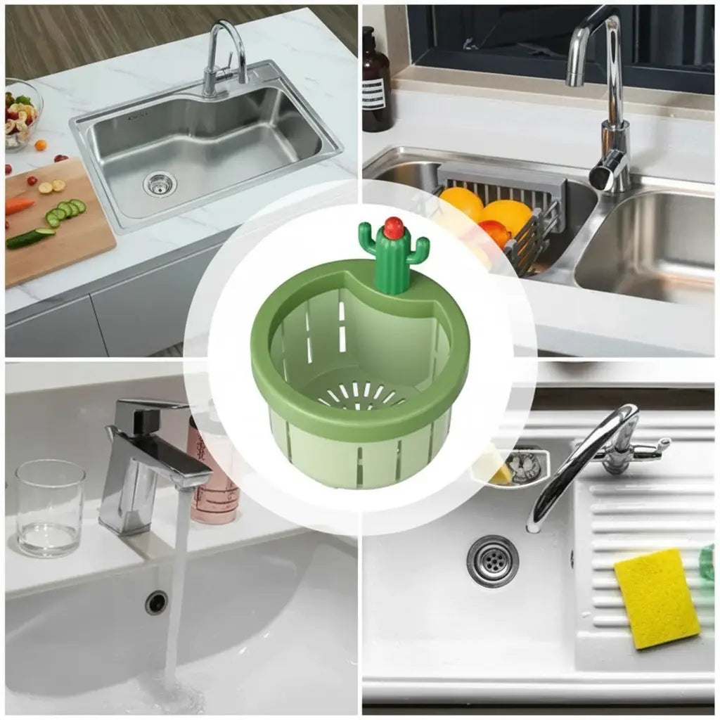 Cactus - Filtro Drenagem de Pia Com Botão Ejetor - Entrega Grátis Tia Malu