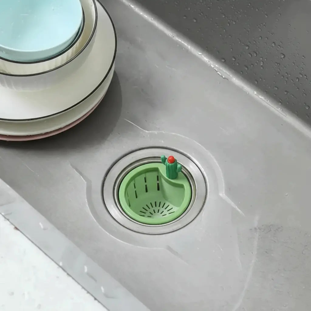 Cactus - Filtro Drenagem de Pia Com Botão Ejetor - Entrega Grátis Tia Malu