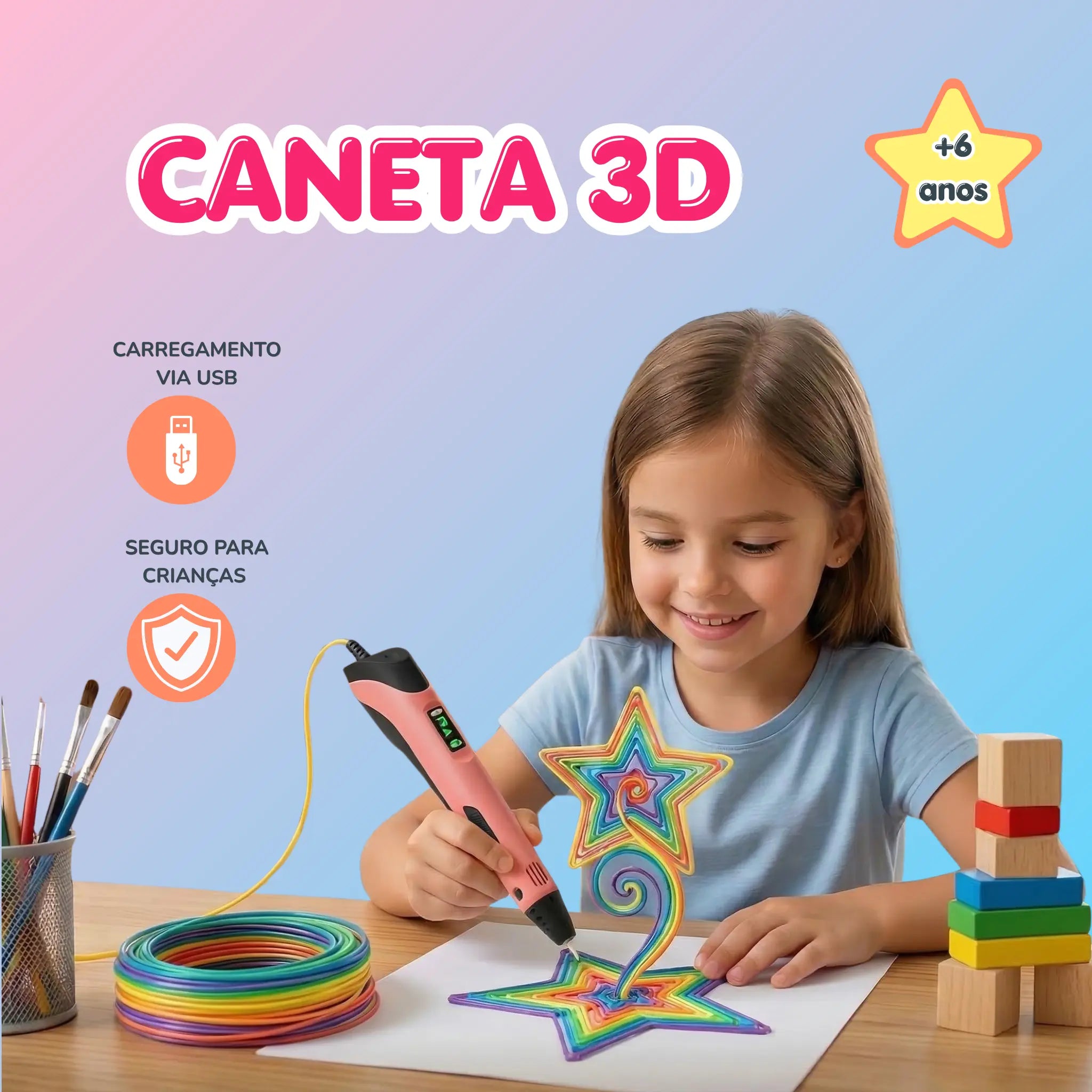Caneta Mágica de Impressão 3D AgoraFacilita