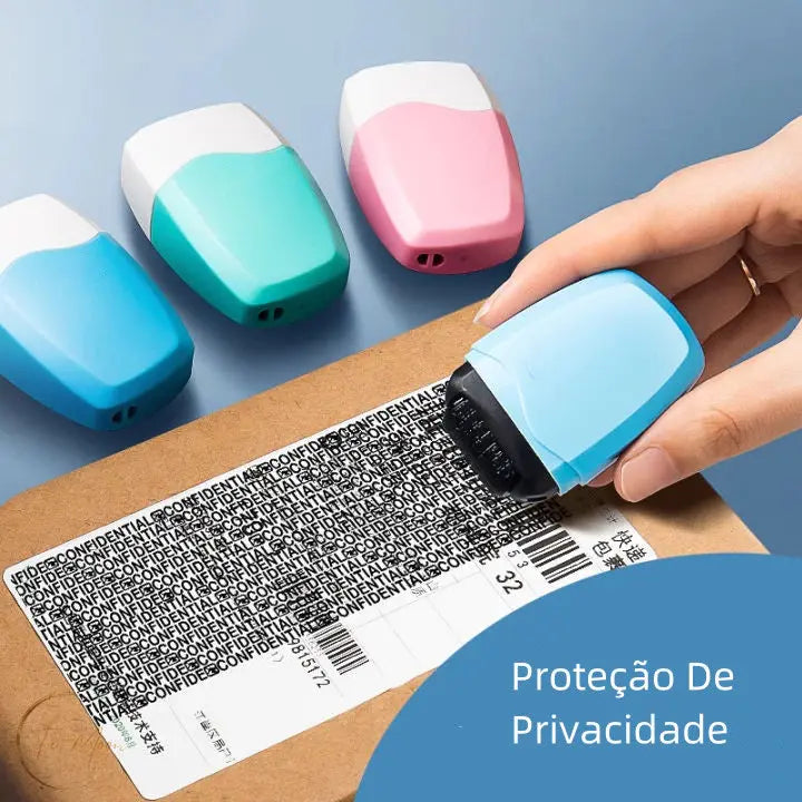 Carimbo Marca Texto De Proteção De Privacidade /Cobertura Privada/Prosy Code De Dados/Utensílio De Segurança AgoraFacilita