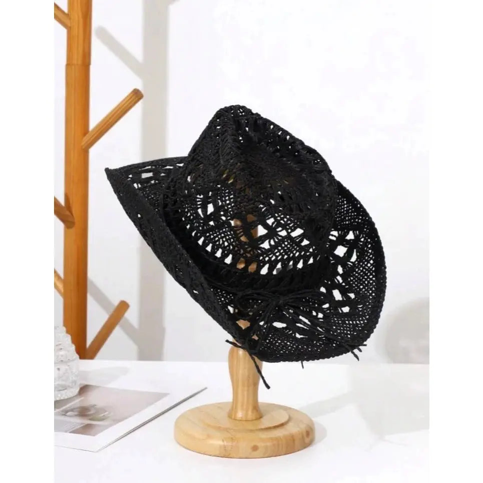 Chapéu gypsy feminino de Praia de Palha Durinha estilo Cowboy Hippie Chic moda boho Virginia AgoraFacilita