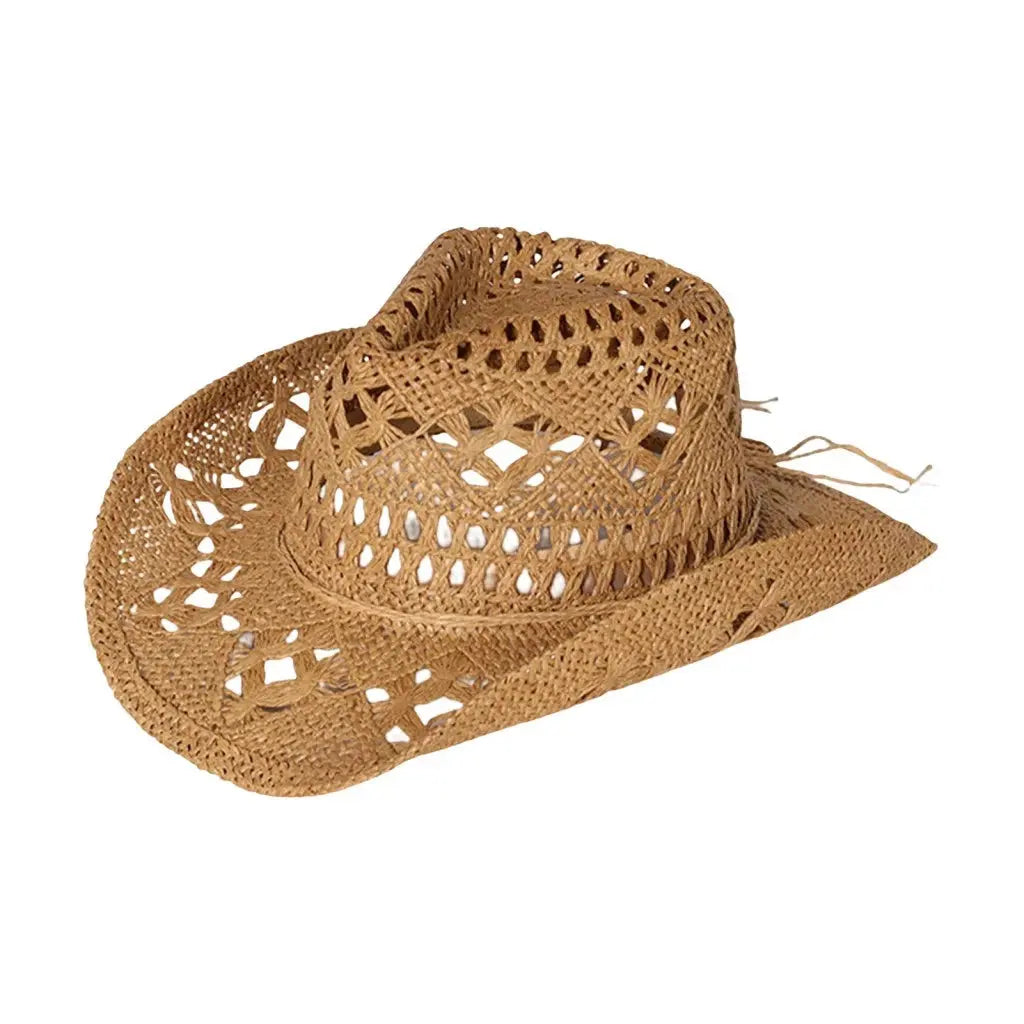 Chapéu gypsy feminino de Praia de Palha Durinha estilo Cowboy Hippie Chic moda boho Virginia AgoraFacilita