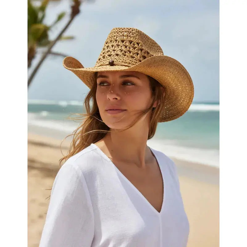 Chapéu gypsy feminino de Praia de Palha Durinha estilo Cowboy Hippie Chic moda boho Virginia AgoraFacilita