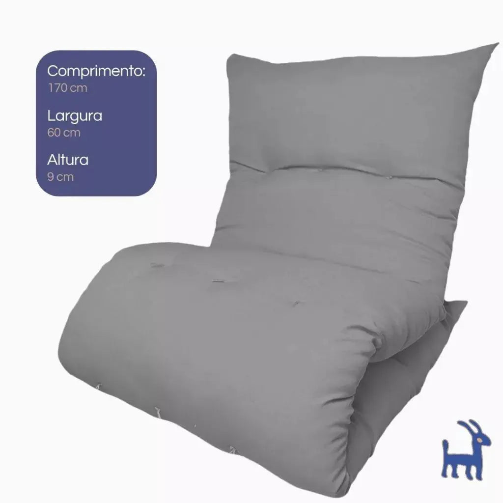 Colchonete  Futon 170X60 CM Solteiro Dobrável Decorativo acampamento Almofada sofá AgoraFacilita
