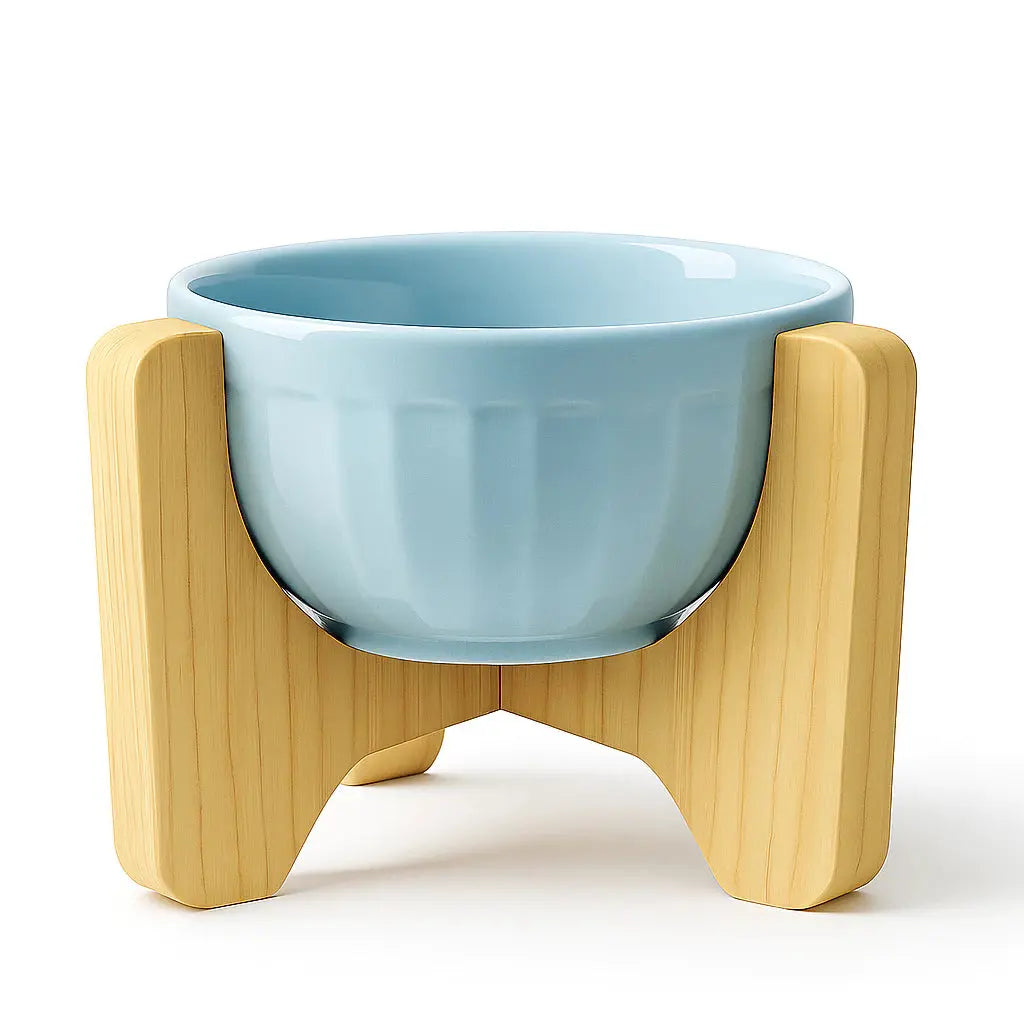 Comedouro Bebedouro Luxo Elevado em PORCELANA 620ml AgoraFacilita