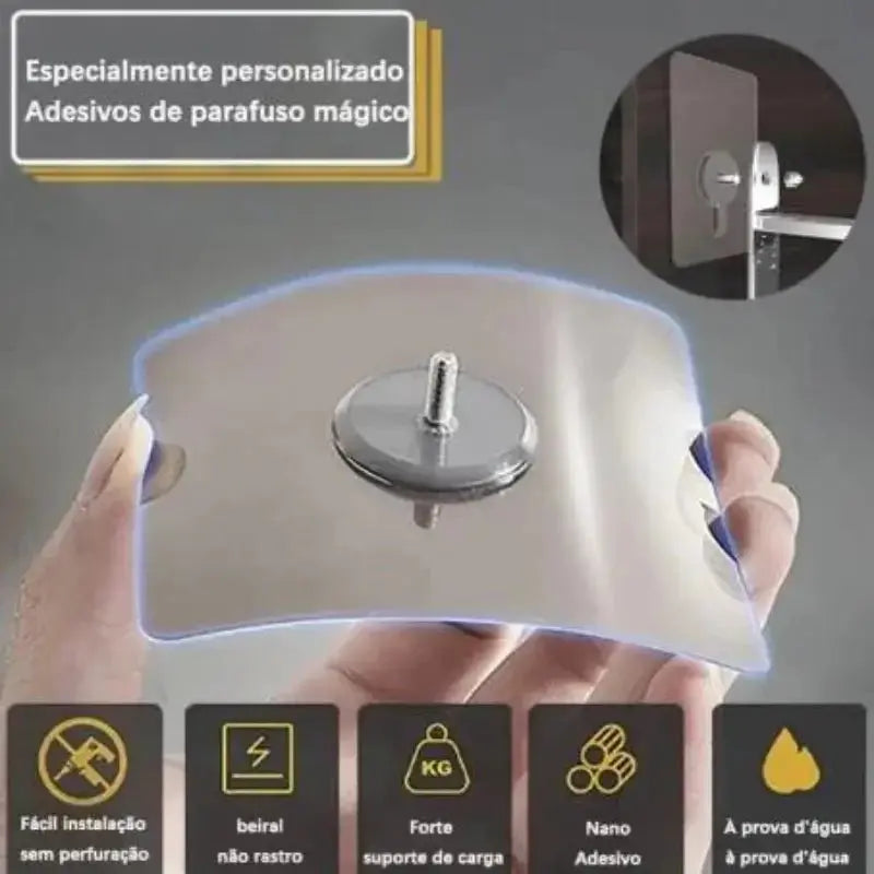 Conjunto com 2 Prateleiras para banheiro em alumínio preta Casas Gael