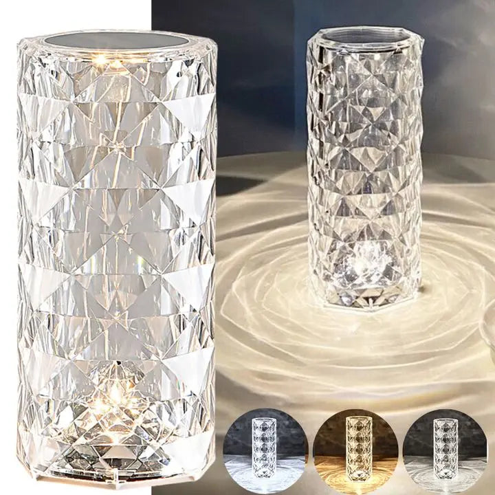 CrystalLamp - Luminária de Mesa Cristal LED AgoraFacilita