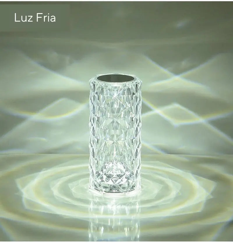 CrystalLamp - Luminária de Mesa Cristal LED AgoraFacilita