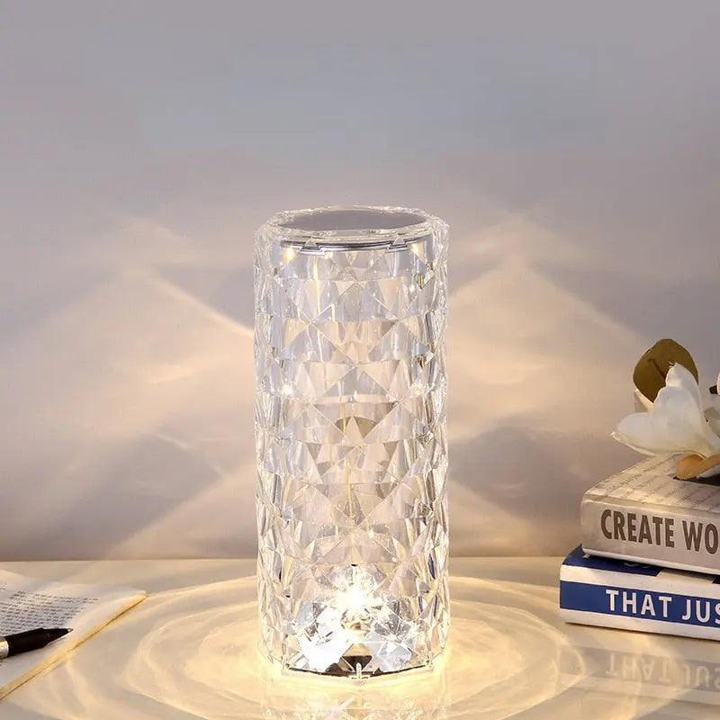 CrystalLamp - Luminária de Mesa Cristal LED AgoraFacilita