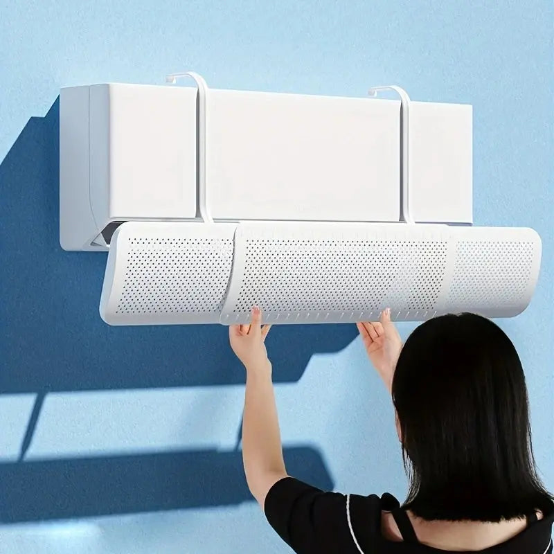 Defletor de Ar Condicionado Ajustável Universal Direcionador de Vento Split Anti Vento Direto Protetor de Ar 56 a 96cm AgoraFacilita