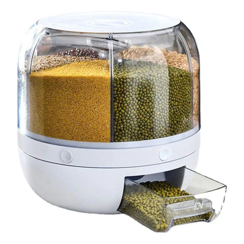 Dispenser Porta Cereais Redondo Giratório 360 Alimentos Pote AgoraFacilita