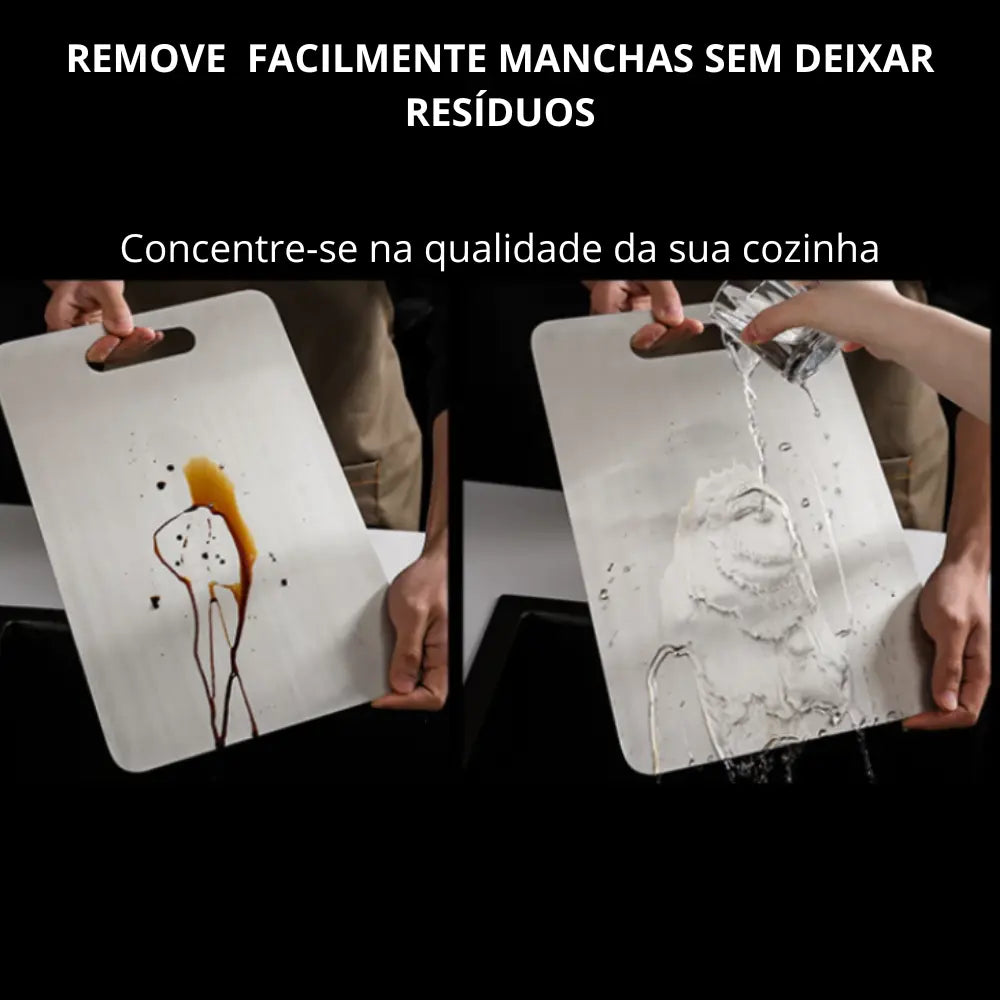 DomusCut Pro 304 - Tábua Inox Antibacteriana | O Novo Padrão da Cozinha Moderna AgoraFacilita
