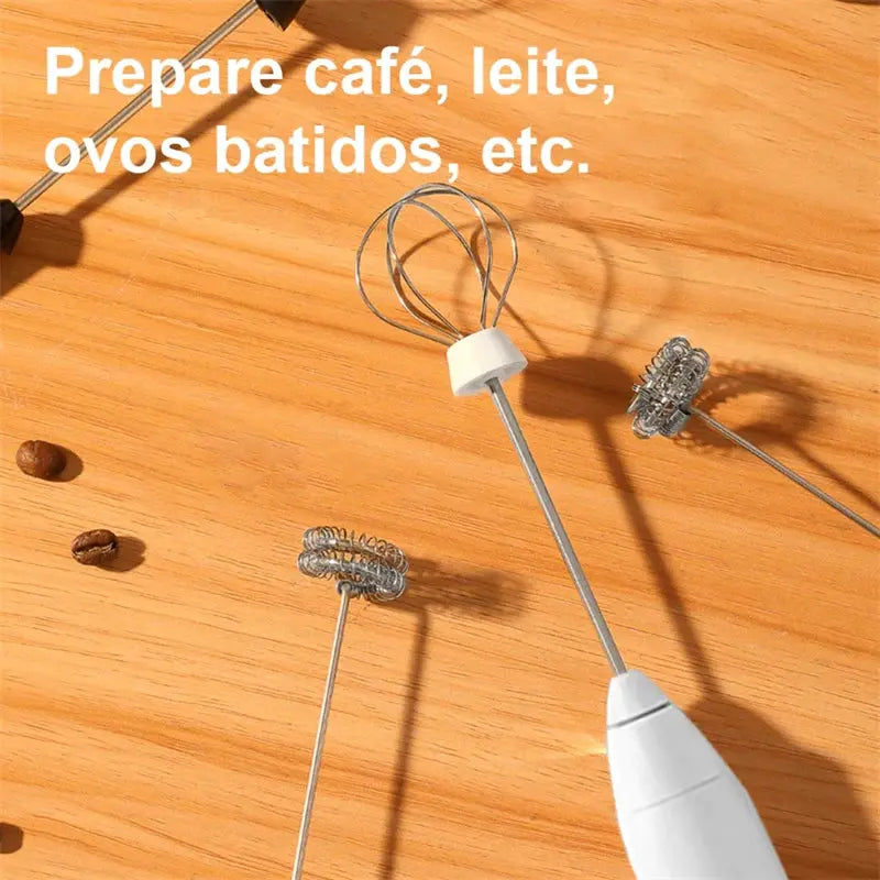 Electro Nest Misturador Bebidas Ovos Mini Mixer Fuê Portátil Elétrico Recarregável FR02 AgoraFacilita
